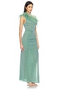 view 2 of 4 Lumiere Plumage One Shoulder Dress in Aqua