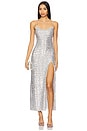 view 1 of 4 Paillettes Long Dress in Silver