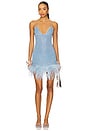 view 1 of 4 Lumiere Plumage Short Dress in Crystal