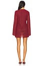 view 3 of 4 Lumiere Shell Kaftan in Burgundy
