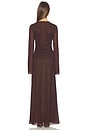 view 3 of 4 Lumiere O Long Caftan in Chocolate
