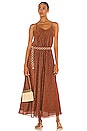 view 1 of 5 VESTIDO MIDI LUMIERE in Brown