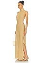 view 1 of 6 Lumiere Ring Turtleneck Dress in Gold