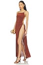 view 1 of 5 VESTIDO LARGO LUMIERE SHELL in Brown