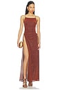 view 2 of 5 VESTIDO LARGO LUMIERE SHELL in Brown