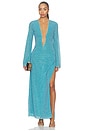view 1 of 4 Lumiere Long Kaftan in Sea Turquoise