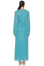 view 4 of 4 Lumiere Long Kaftan in Sea Turquoise