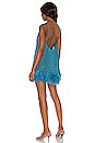 view 3 of 4 Lumiere Plumage Short Dress in Ocean Blue