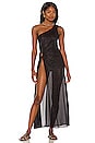 view 1 of 4 Lumiere One Shoulder Ring Dress in Black