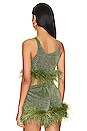view 3 of 5 Lumiere Plumage Top in Green