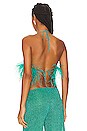 view 3 of 5 TOP À PLUMES LUMIERE in Aquamarine
