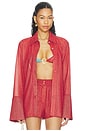 view 1 of 5 Lumiere Sleeves Shirt in Coral