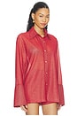 view 2 of 5 Lumiere Sleeves Shirt in Coral