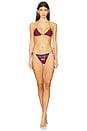 view 1 of 4 КОМПЛЕКТ БИКИНИ SEQUIN STRIPED in Merlot
