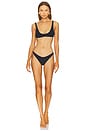 view 1 of 4 Jersey Piercing Sporty Bikini Set in Black