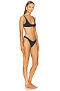 view 2 of 4 Jersey Piercing Sporty Bikini Set in Black