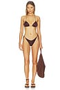 view 1 of 5 Lumiere 80s Bikini Set in Chocolate