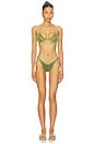 view 1 of 5 Lumiere 20s Pearls Bikini Set in Green