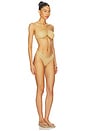 view 2 of 5 Lumiere Stones Bandeau Bikini Set in Gold
