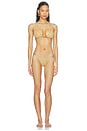 view 1 of 5 MAILLOT DE BAIN 2 PIÈCES LUMIERE BEADS MICROKINI in Gold