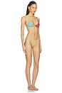 view 2 of 4 MAILLOT DE BAIN 2 PIÈCES LUMIERE COLORE O KINI in Sea Turquoise, Coral, & Gold