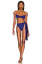 view 1 of 4 Lumiere Knotted Bikini Set in Blue