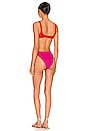 view 3 of 4 Lumiere 90s Bikini Set in Red & Fuchsia