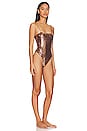 view 2 of 4 Python One Piece in Brown