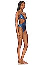 view 2 of 5 Python Cut Out Maillot One Piece in Blue