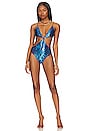 view 4 of 5 Python Cut Out Maillot One Piece in Blue