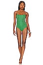 view 1 of 4 MAILLOT DE BAIN UNE PIÈCE DÉCOLLETÉ CARRÉ LUMIERE in Emerald Green