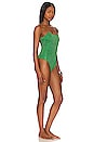 view 2 of 4 MAILLOT DE BAIN UNE PIÈCE DÉCOLLETÉ CARRÉ LUMIERE in Emerald Green
