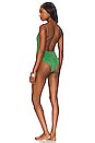 view 3 of 4 MAILLOT DE BAIN UNE PIÈCE DÉCOLLETÉ CARRÉ LUMIERE in Emerald Green