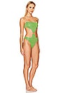 view 2 of 4 Lumiere Ring Cut Out Maillot in Lime