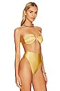 view 2 of 4 Half Cup Swimsuit Top in Gold
