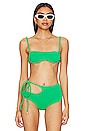 view 1 of 5 Curvy Bikini Top in Emerald Green