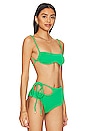 view 2 of 5 Curvy Bikini Top in Emerald Green