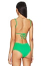 view 4 of 5 Curvy Bikini Top in Emerald Green