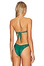 view 3 of 4 Strapless Lastex Bikini Top in Psy Green