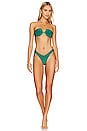view 4 of 4 Strapless Lastex Bikini Top in Psy Green