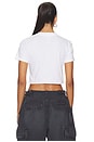 view 3 of 4 Cardi B Crop Tee In White in white