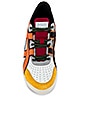 view 4 of 7 AP Big Logo Runner in White & Shocking Orange