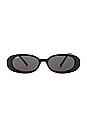 view 1 of 3 Gina Sunglasses in Black & Smoke