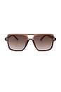 view 1 of 2 Zoya Sunglasses in Transparent Maple & Brown Fade