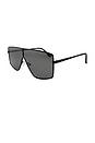 view 2 of 2 Juno Sunglasses in Black & Smoke