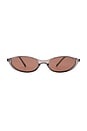 view 1 of 2 Hazel Sunglasses in Transparent Olive & Brown