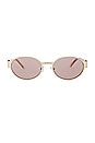 view 1 of 3 Echo Sunglasses in Gold & Brown