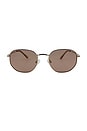 view 1 of 2 Bowie Sunglasses in Gold & Brown