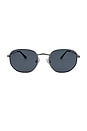 view 1 of 2 Bowie Sunglasses in Silver & Smoke