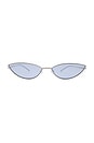 view 1 of 2 Sloane Sunglasses in Silver & Blue Mirror